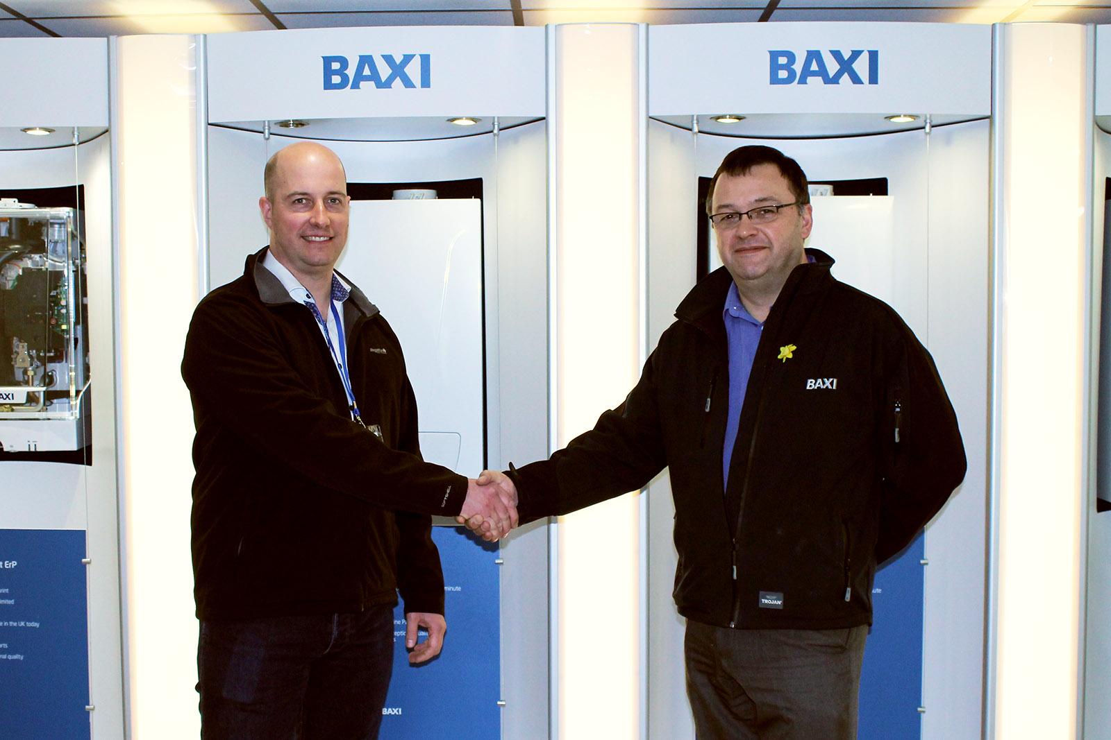 Christian Wright, Sales and Service Manager at AP&T together with Paul Clayton, Baxi Engineering Support. 