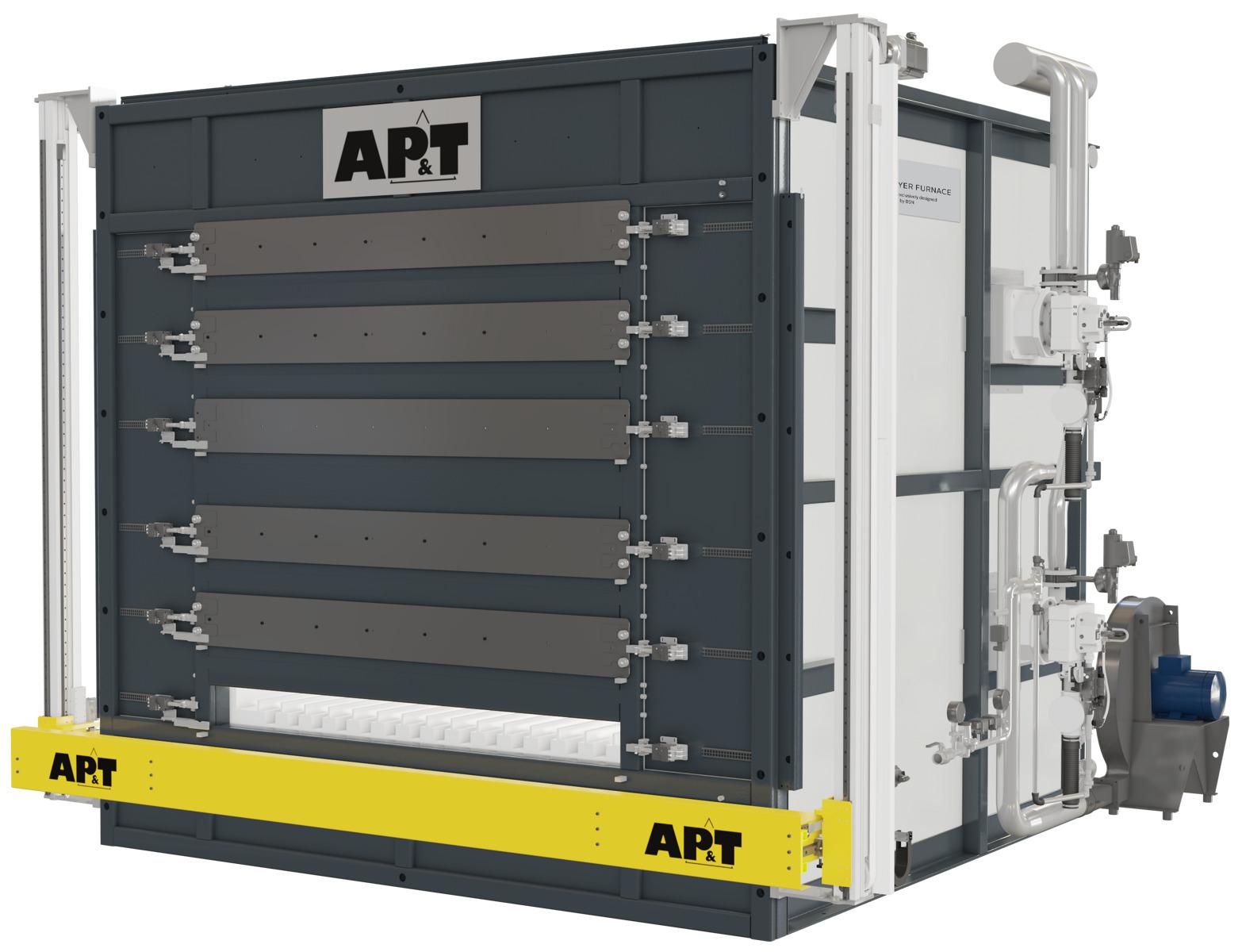 AP&T のエネルギー効率のよい、電気稼働の多段炉には、ホットスタンピングおよびアルミニウムの熱間成形向けのデザインが豊富にあります。