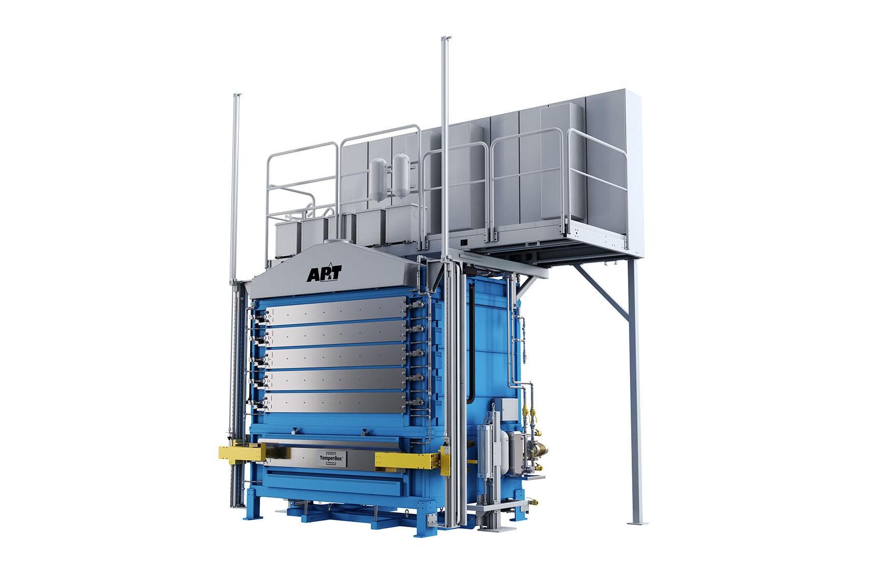 AP&T’s patented furnace module for partial hardening, TemperBox®, can be installed in AP&T’s new and existing Multi-Layer Furnaces, and is also available for any other type of heat treatment equipment. 