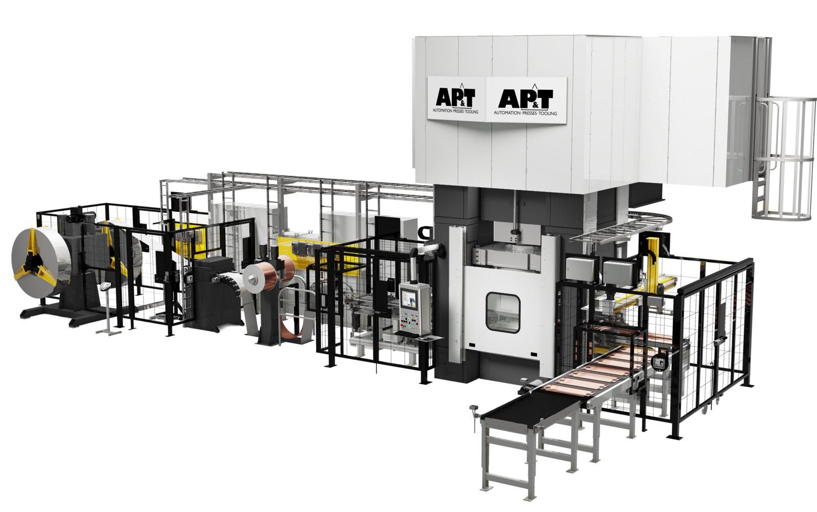 低能耗使AP&T伺服液压机在经济和环境上独具优势，对板式换热器片制造商极富吸引力
