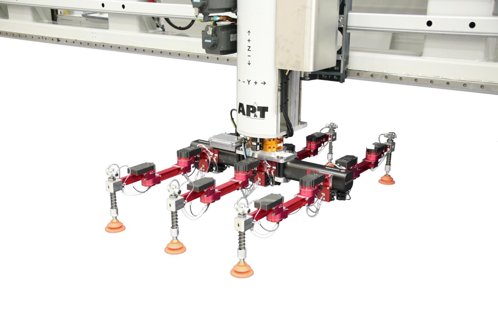 AP&T's and Norgren’s turnkey system for quick handling and feeding of different blank formats without time-consuming gripper changes.